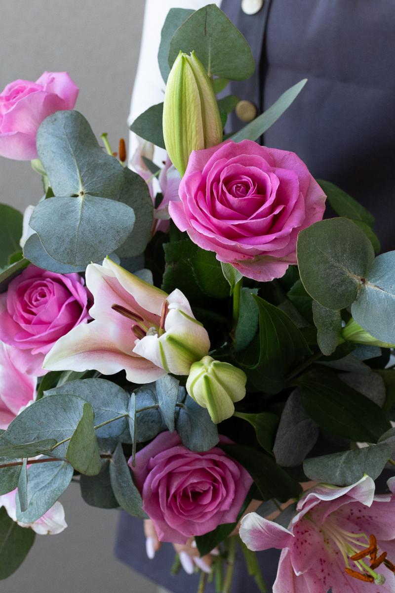 Pink Rose & Lily Bouquet