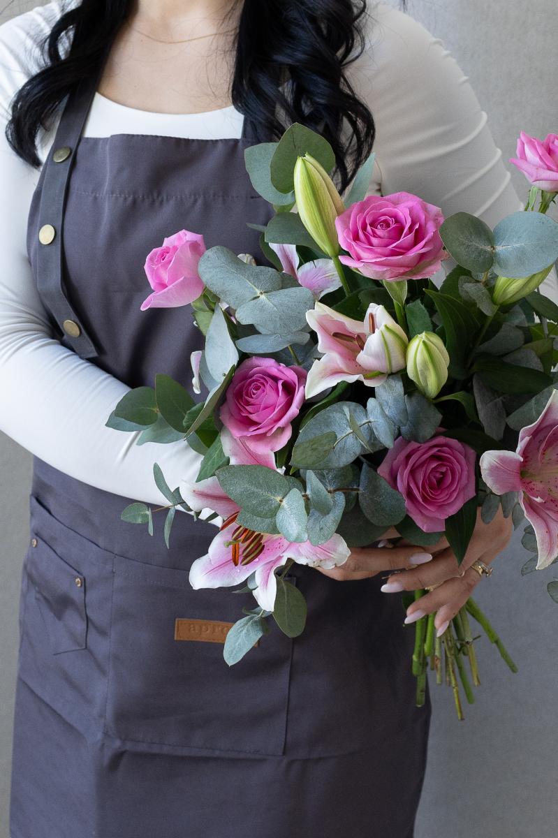 Pink Rose & Lily Bouquet
